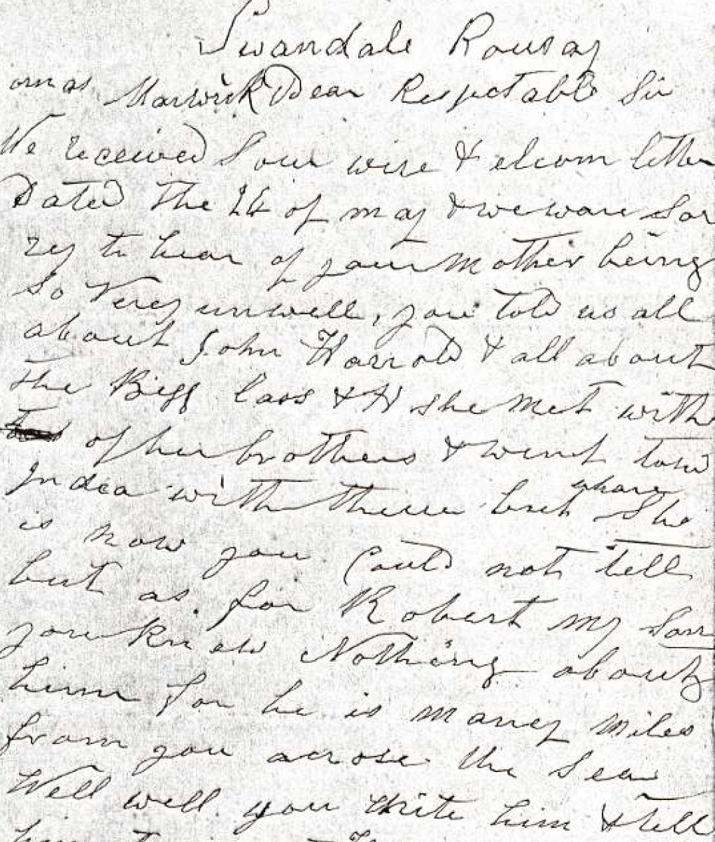 Collection of 19th Century letters - Rousay Remembered